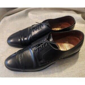 Allen Edmonds Men's Madison Ave Black Leather Cap Toe Dress Shoes 10.5 B